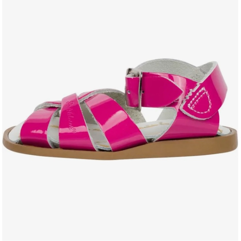 Toddler Girls Pink/Tan Salt Water Sandals by Hoy Original Sandal Size 9
